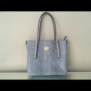 Blue Faux Reptile Purse by Anne Klein
